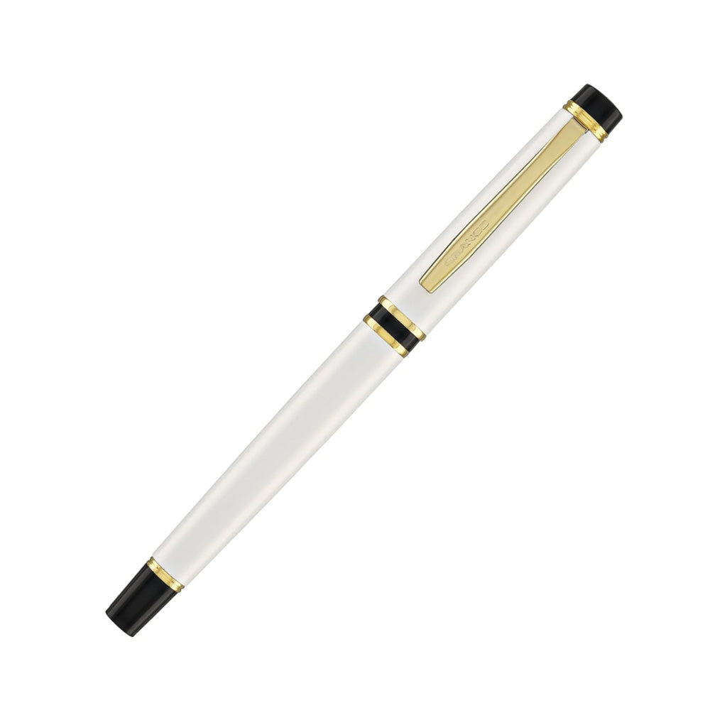 Pilot Grance Pearl White Lacquer with Gold Trim Fountain Pen - 14Kt Gold Fine Nib