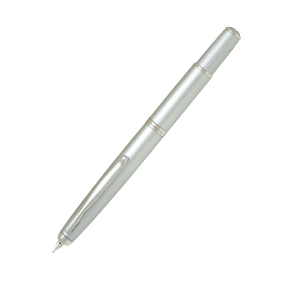 Pilot Capless Fermo Diamond Silver with Chrome Trim Fountain Pen - 18Kt Gold Rhodium-Plated Fine Nib