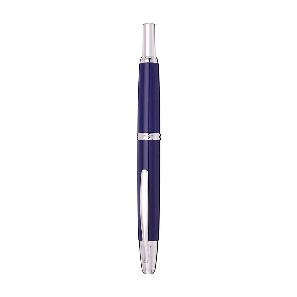 Pilot Capless Blue/Rhodium RH Fountain Pen - 18Kt Gold Rhodium-Plated Nib