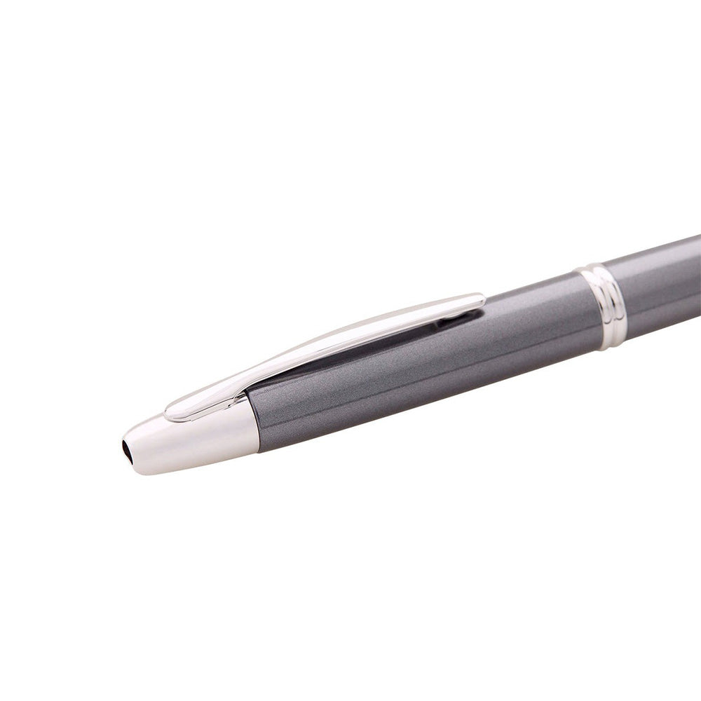 Pilot Capless Dark Gray/Rhodium RH Fountain Pen - 18Kt Gold Rhodium-Plated Fine Nib