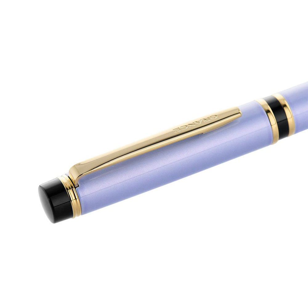 Pilot Grance Pearl Blue Lacquer with Gold Trim Fountain Pen - 14Kt Gold Medium Nib