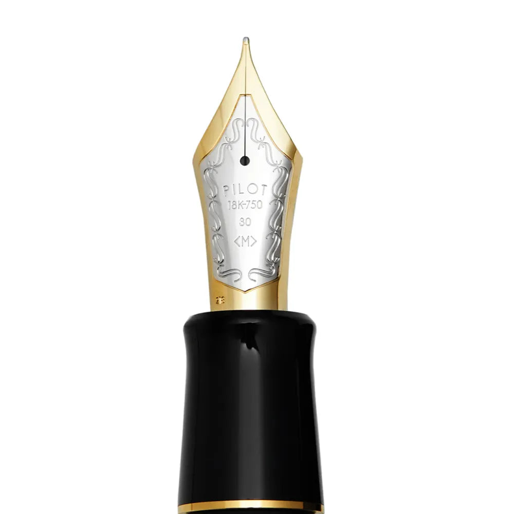 Pilot Custom Urushi Blue Resin GT Fountain Pen - 18Kt Gold Medium Nib