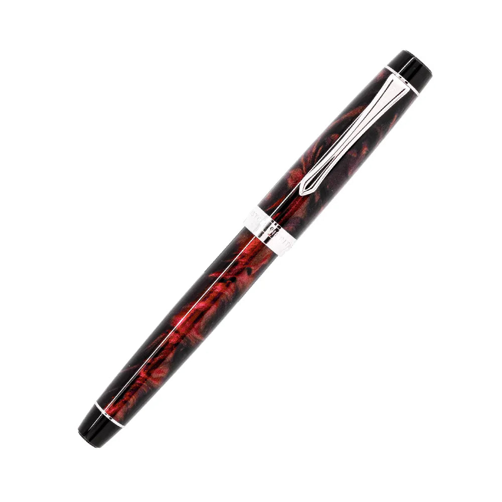 Pilot Custom Heritage SE Marble Red CT Fountain Pen - 14Kt Gold Rhodium-Plated Medium Nib