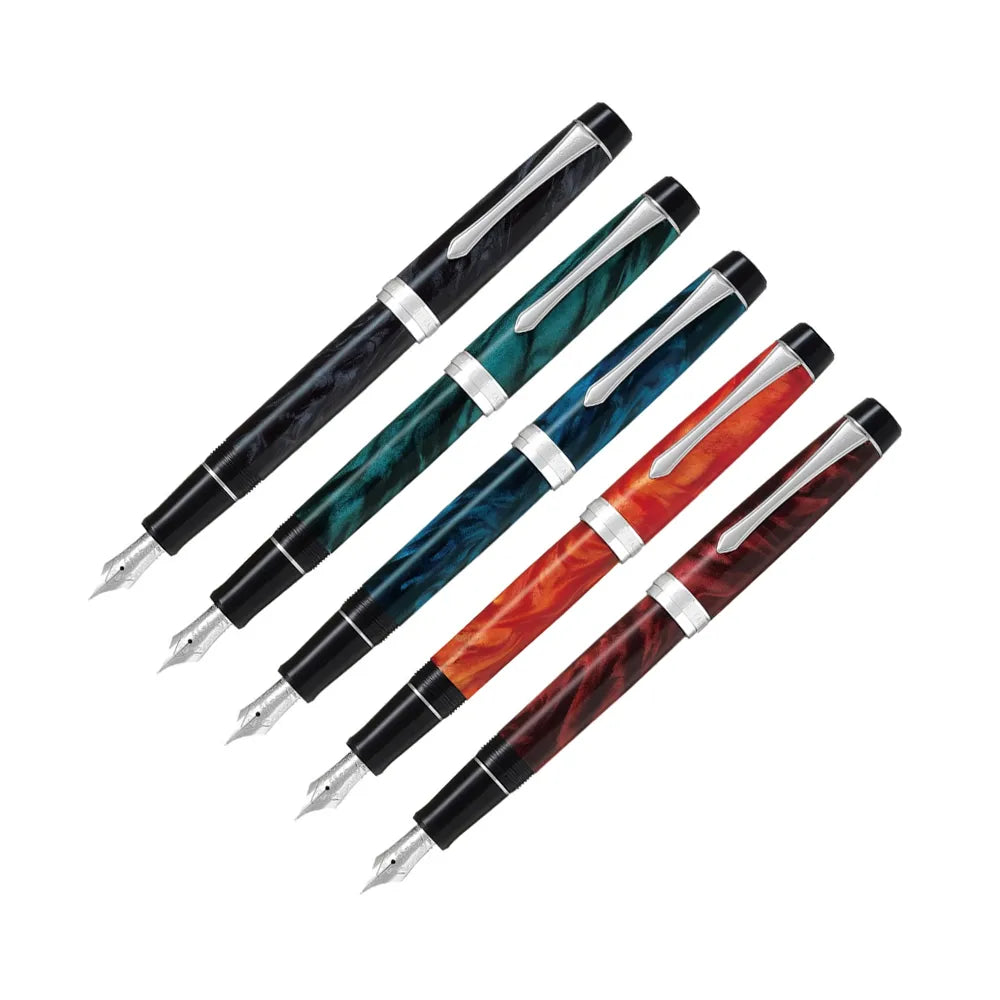 Pilot Custom Heritage SE Marble Red CT Fountain Pen - 14Kt Gold Rhodium-Plated Medium Nib