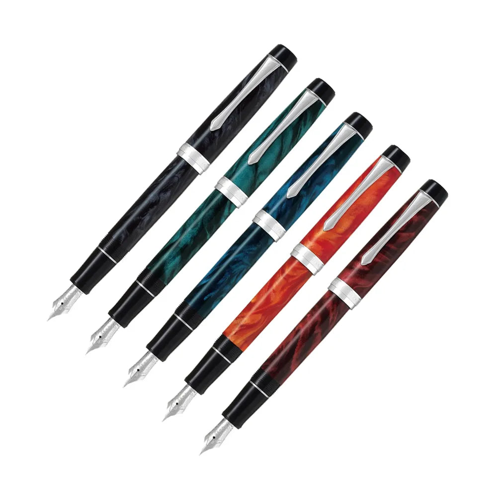 Pilot Custom Heritage SE Marble Green CT Fountain Pen - 14Kt Gold Rhodium-Plated Medium Nib