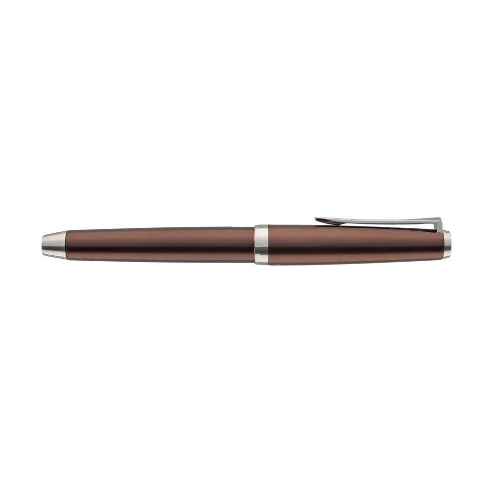 Pilot Falcon Brown Metal with Rhodium Trim Fountain Pen - 14Kt Gold Rhodium-Plated Nib