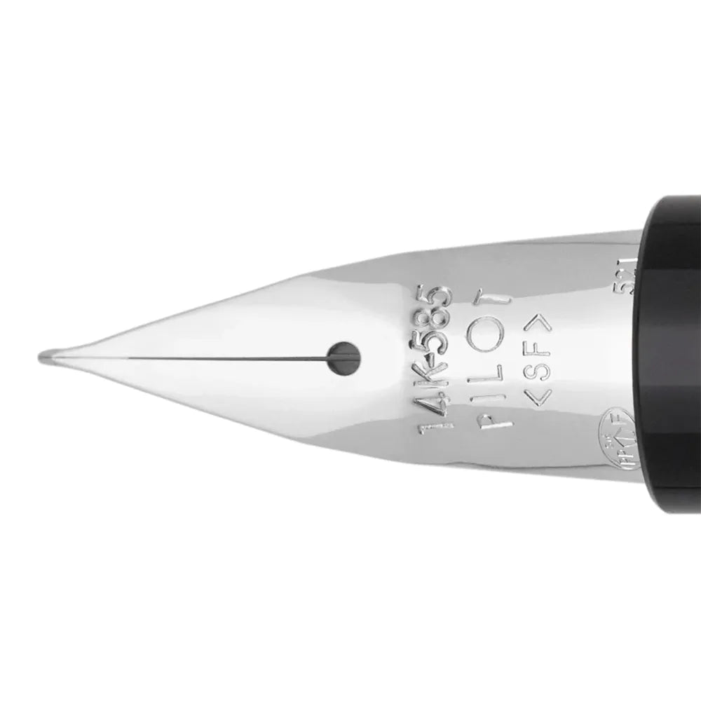 Pilot Falcon Brown Metal with Rhodium Trim Fountain Pen - 14Kt Gold Rhodium-Plated Nib