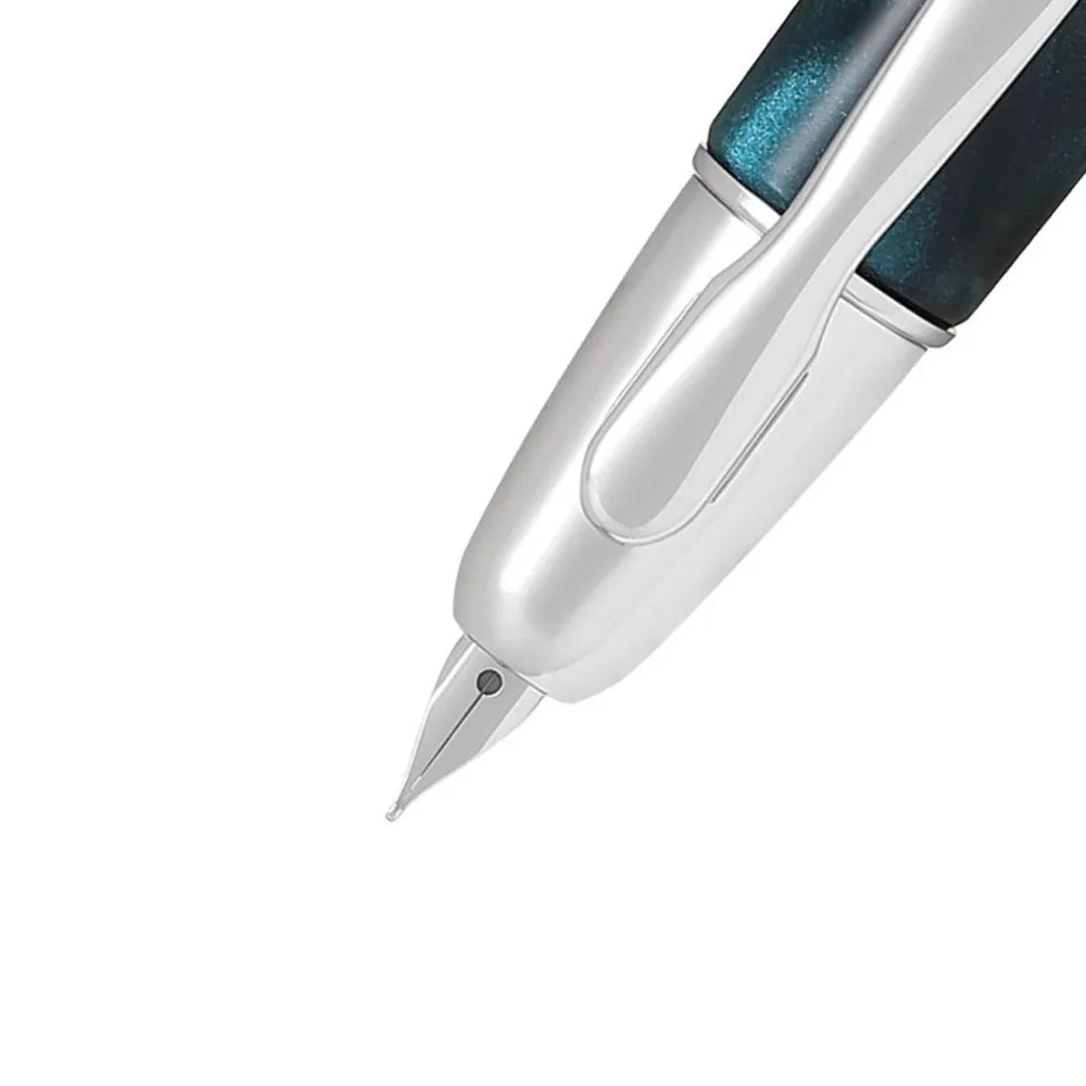 Pilot Capless SE Marble Green with Rhodium Trim Fountain Pen - 18Kt Gold-Rhodium Plated Medium Nib