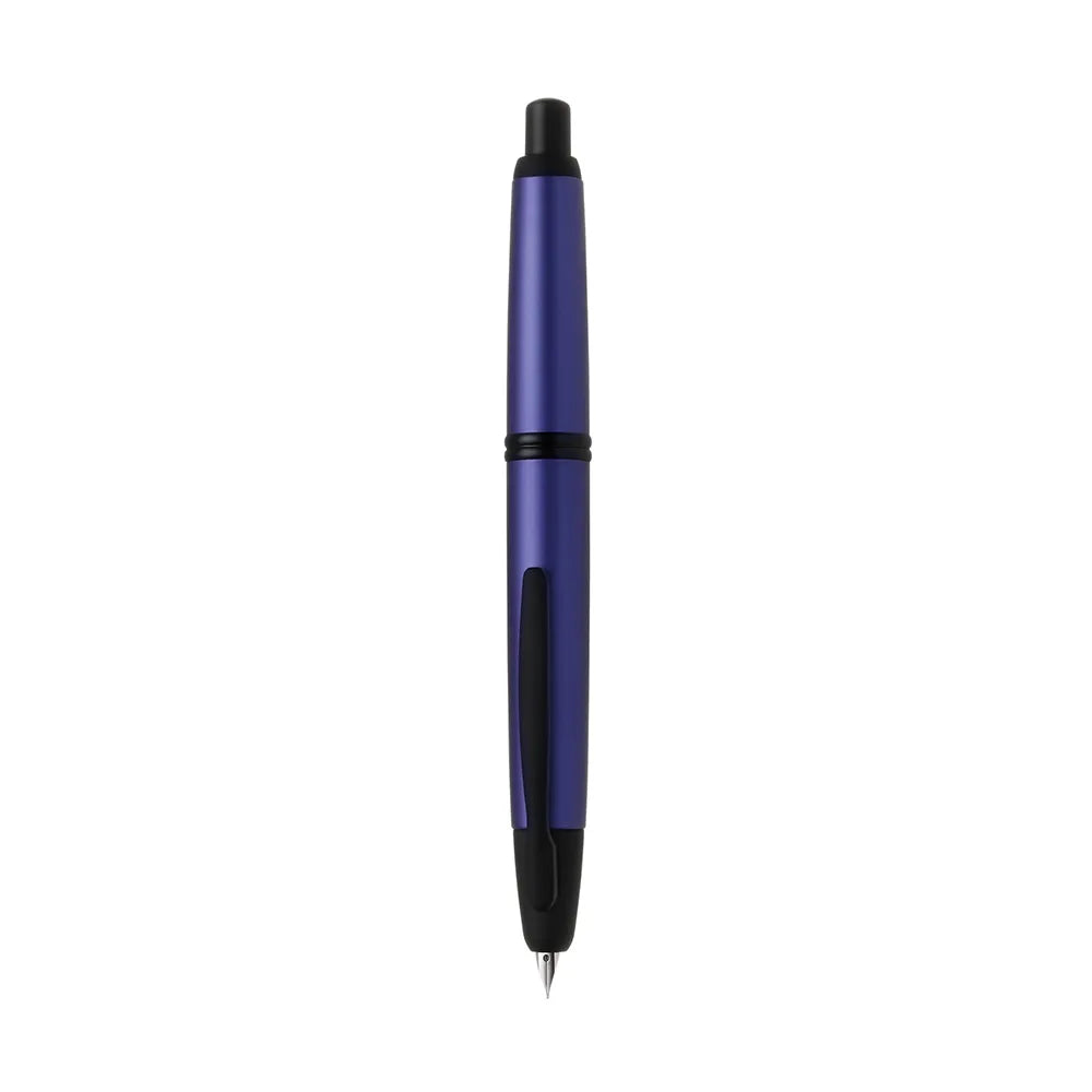 Pilot Capless Matte Purple with Black PVD Trim Fountain Pen – Stainless Steel Nib