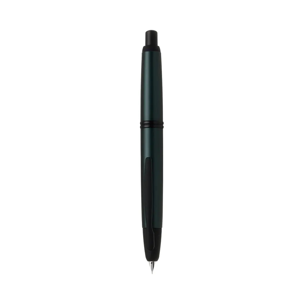 Pilot Capless Matte Green with Black PVD Trim Fountain Pen – Stainless Steel Nib