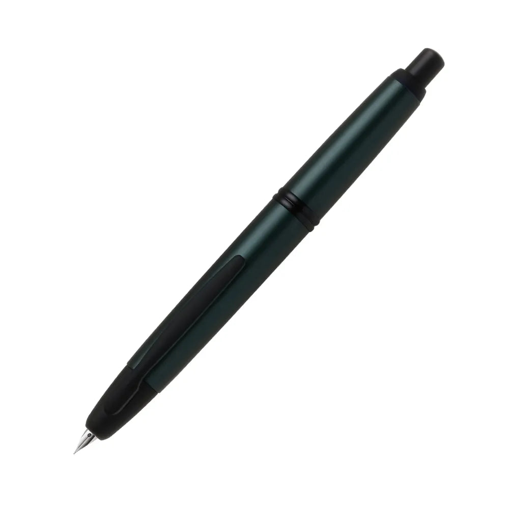 Pilot Capless Matte Green with Black PVD Trim Fountain Pen – Stainless Steel Nib