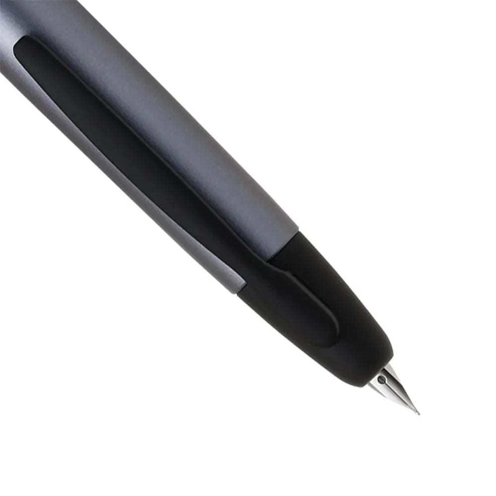 Pilot Capless Matte Silver with Black PVD Trim Fountain Pen – Stainless Steel Nib