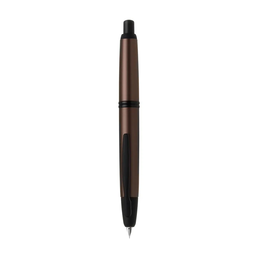 Pilot Capless Matte Copper with Black PVD Trim Fountain Pen – Stainless Steel Nib