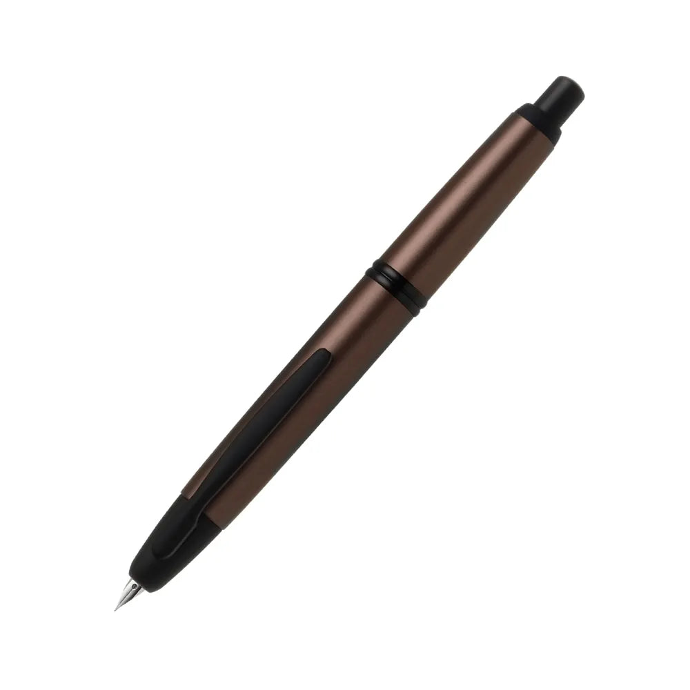 Pilot Capless Matte Copper with Black PVD Trim Fountain Pen – Stainless Steel Nib