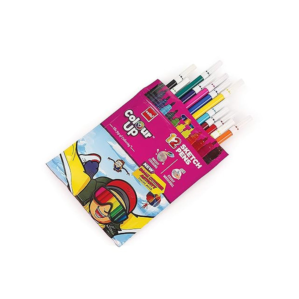 Cello Colourup Sketch Pens - 12 Shades (Pack of 4)