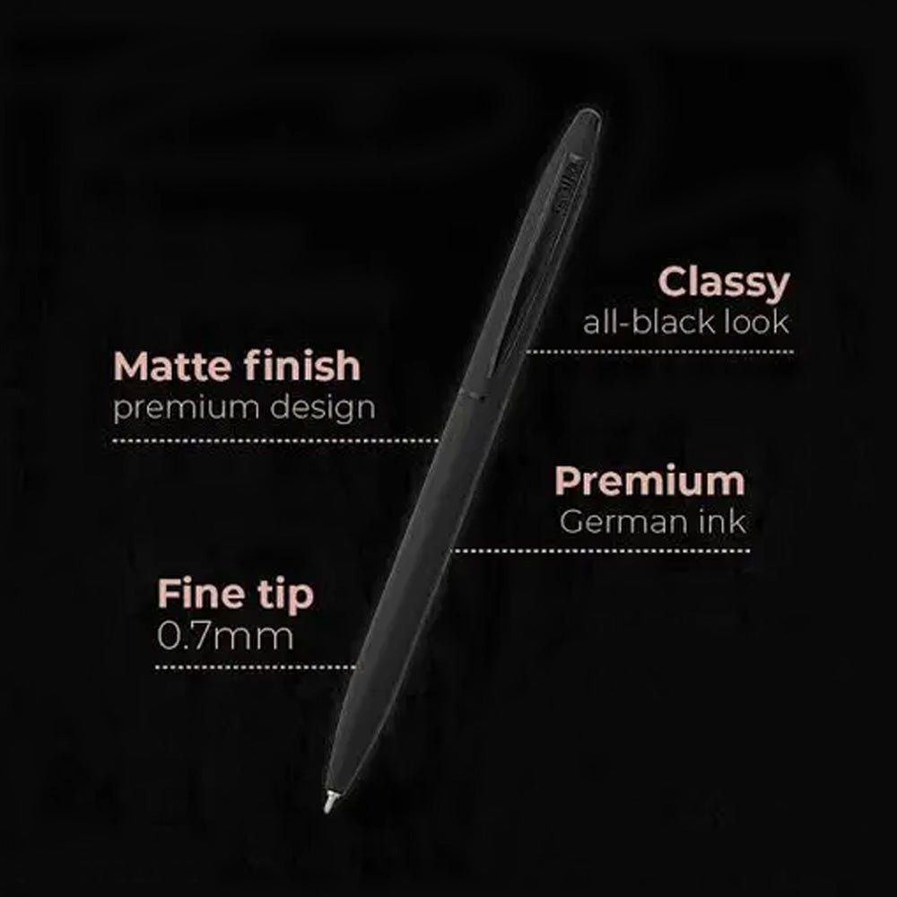 Cello Signature Express Carbon Slim Ball Pen + Journal Notebook Gift Set