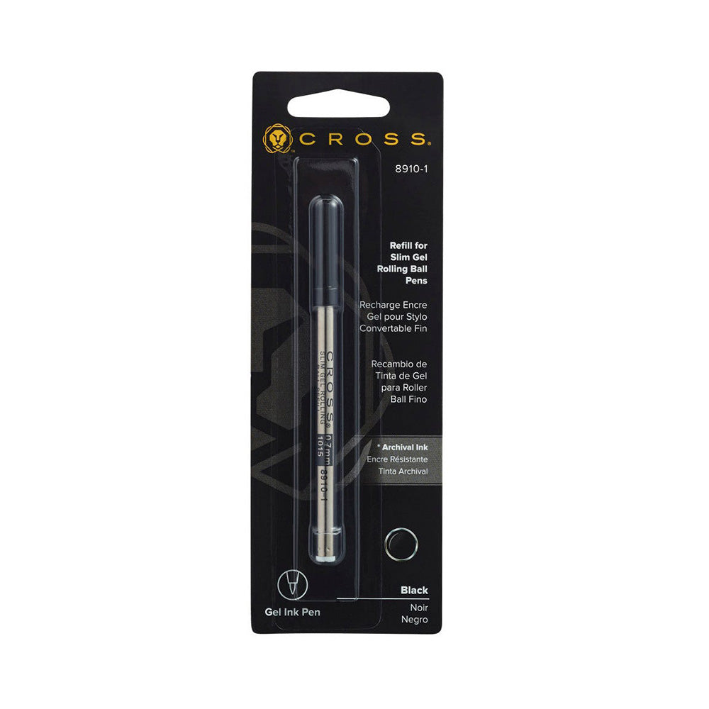 Cross 8910-1 Slim Medium Rollerball Gel Refill Single Pack - Black
