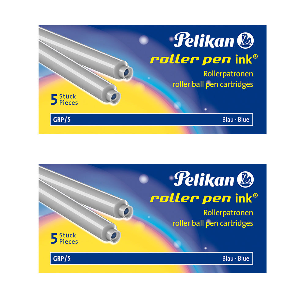 Pelikan Rollerball Pen Ink Cartridge GRP-5 Blue - Pack of 2