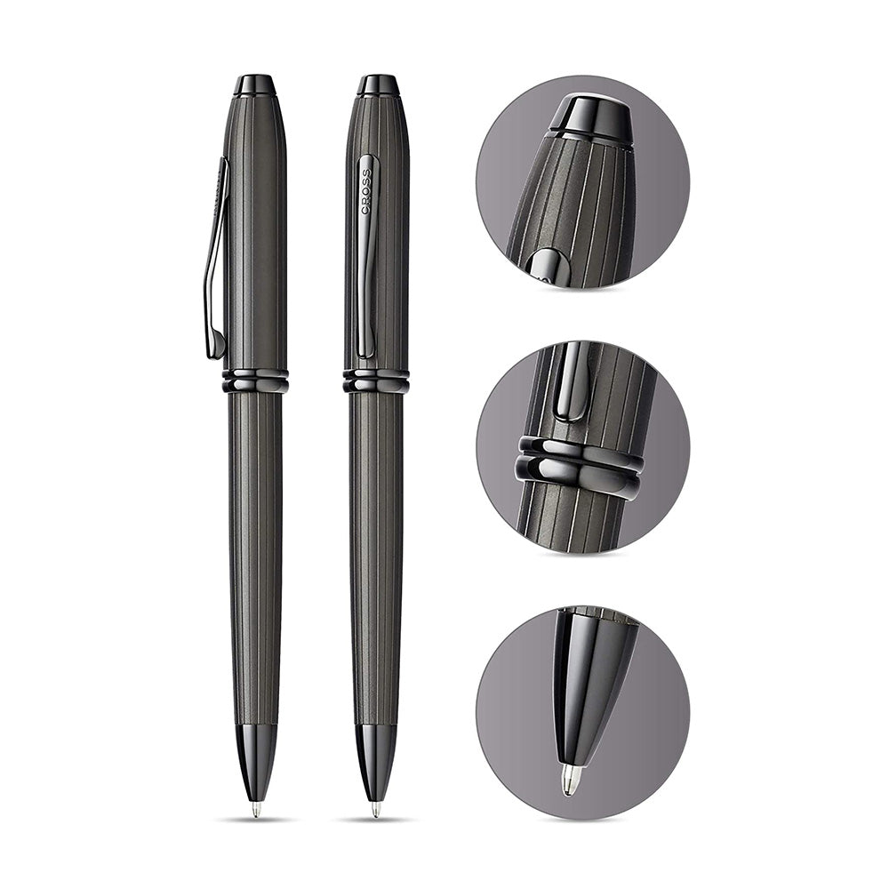 Cross Townsend Matte Black with Black PVD Trim Ballpoint Pen