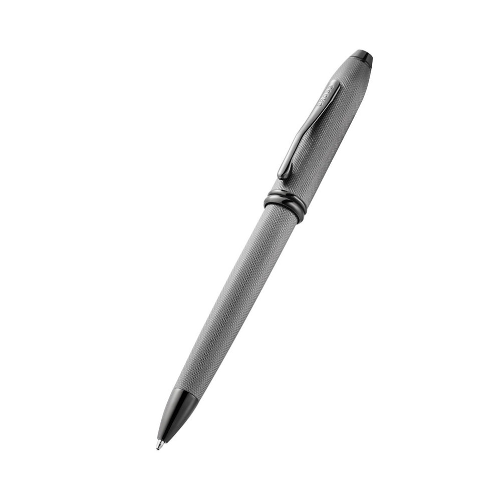 Cross Townsend Polished Slate Gray Engraved Diamond Pattern with Slate Gray PVD Trim Ballpoint Pen