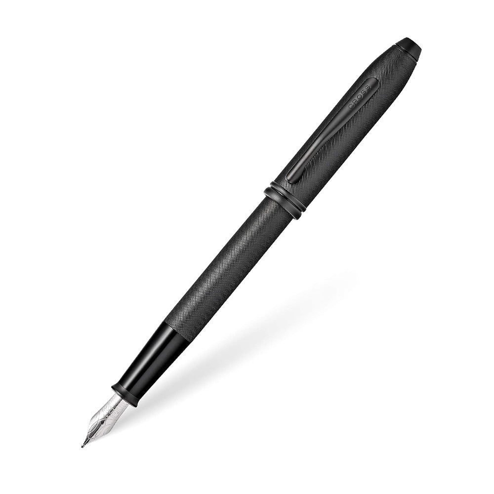 Cross Townsend Black PVD Micro-knurl Fountain Pen - Medium Nib