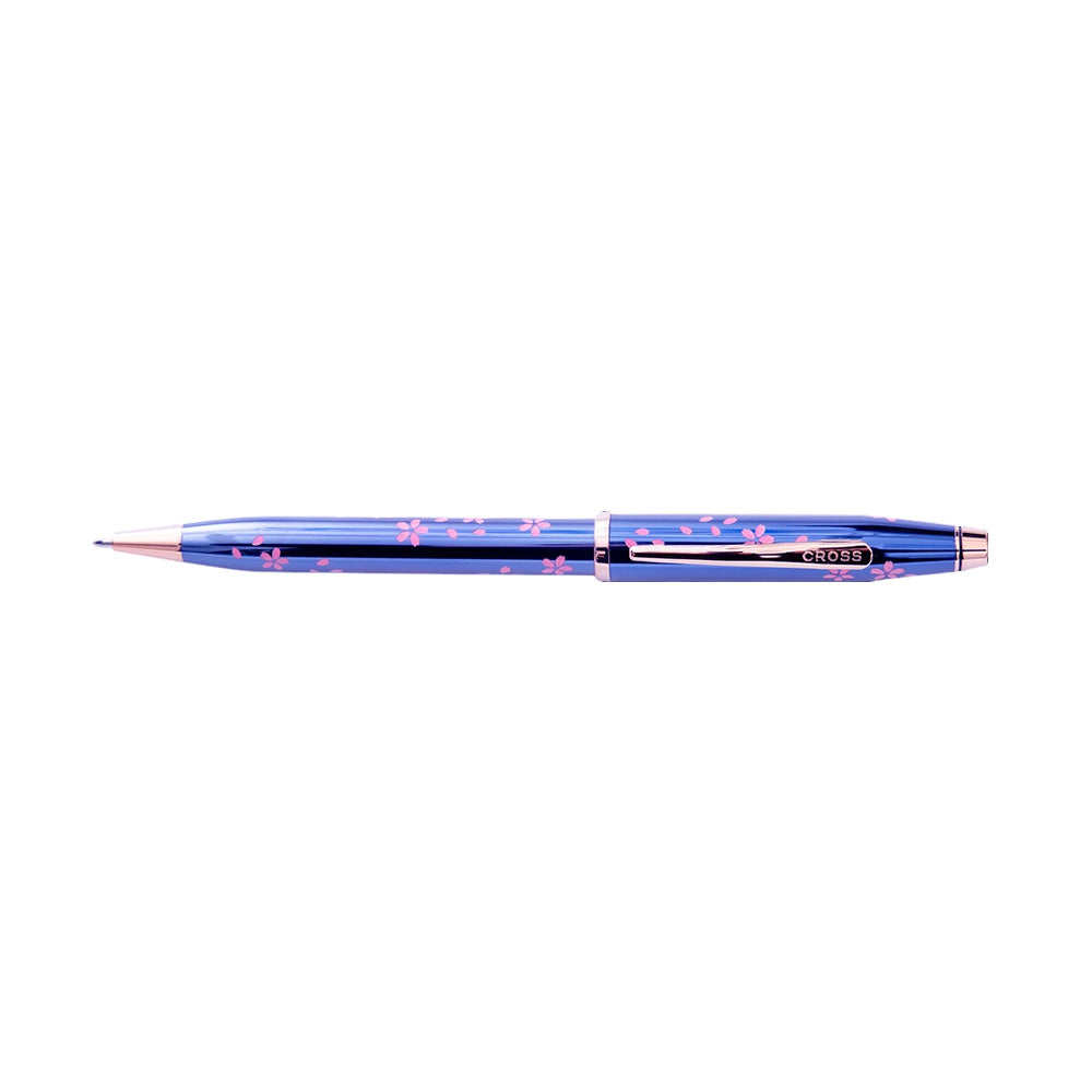 Cross Century II Cherry Blossom Translucent Blue Lacquer Ballpoint Pen