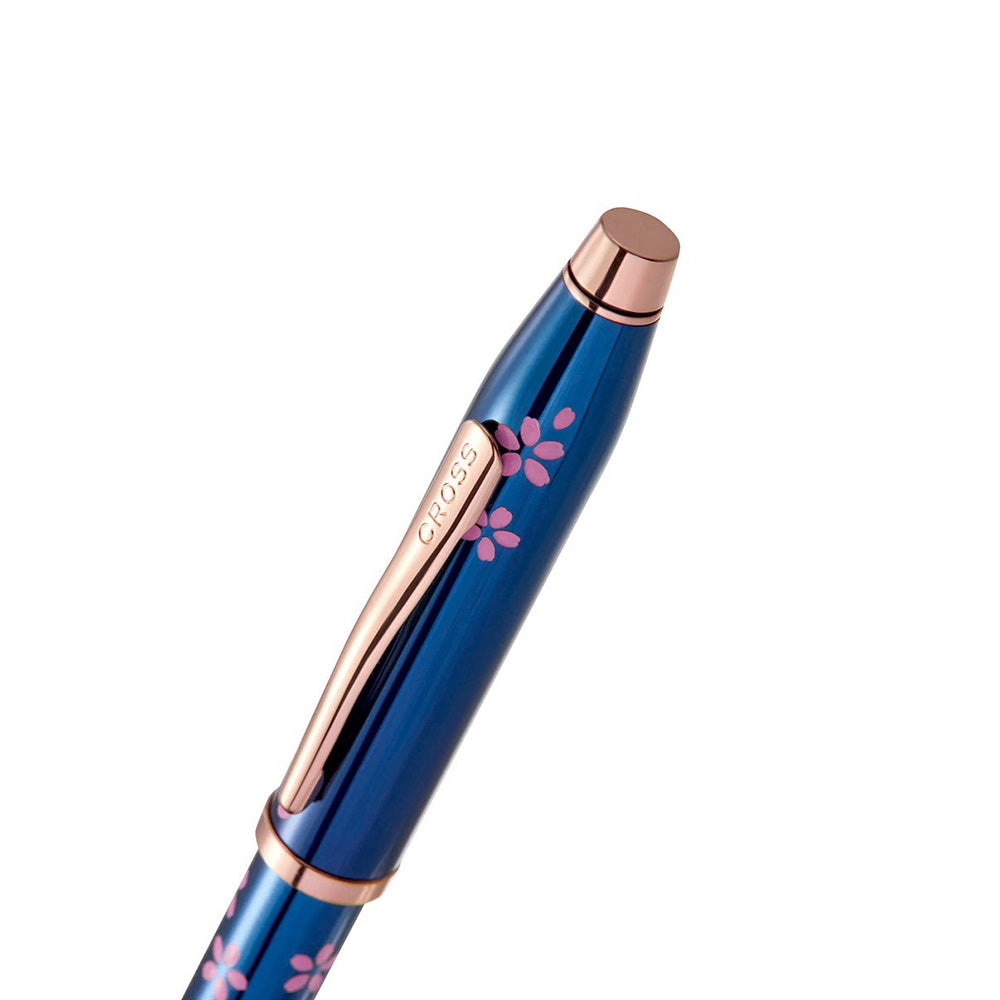 Cross Century II Cherry Blossom Translucent Blue Lacquer Ballpoint Pen