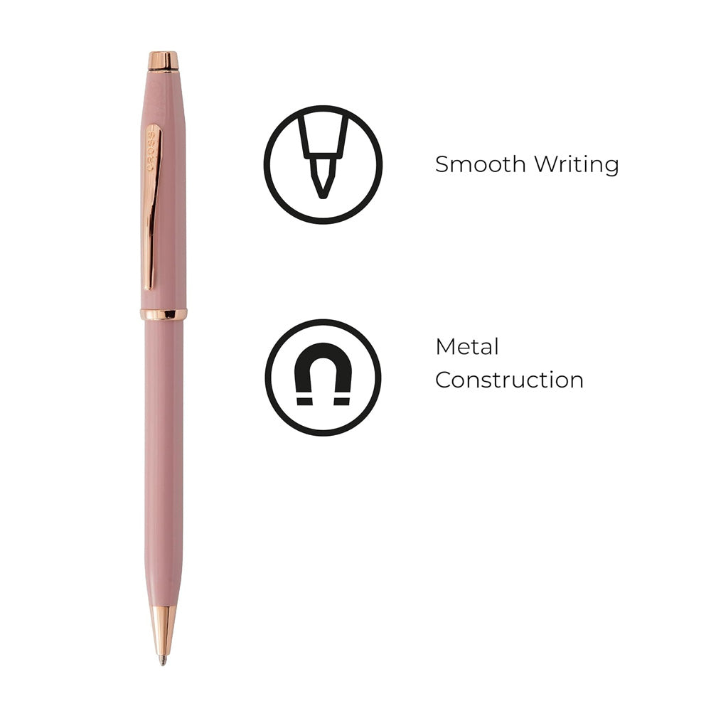Cross Century II Smoky Pink with Rose Gold Plated Appointments Ballpoint Pen