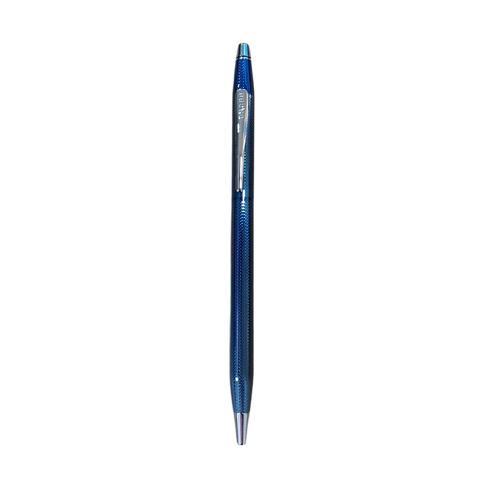 Cross Classic Century Cobalt Blue Engraved Diamond Pattern with Polished Chrome Trim Ballpoint Pen
