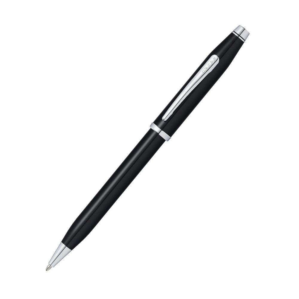 Cross Century II Black Lacquer Finish with Chrome-Plated Trim Ballpoint Pen