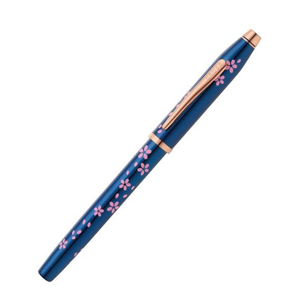 Cross Century II Cherry Blossom Translucent Blue Lacquer Rollerball Pen