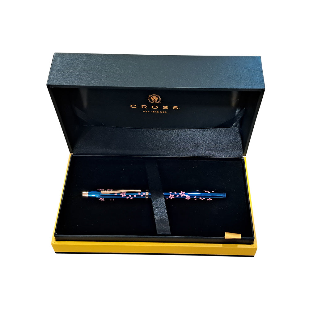 Cross Century II Cherry Blossom Translucent Blue Lacquer Rollerball Pen