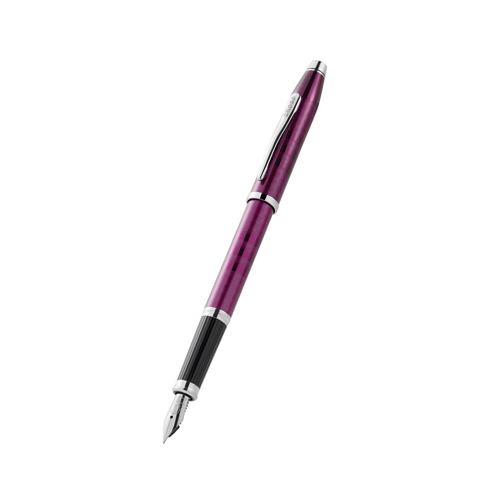 Cross Century II Midnight Plum Lacquer with Polished Chrome Trim Fountain Pen - Fine Nib