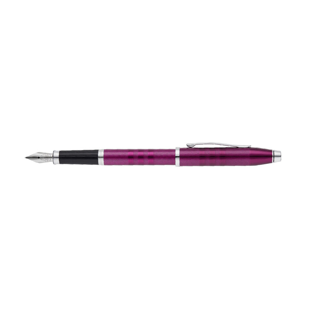 Cross Century II Midnight Plum Lacquer with Polished Chrome Trim Fountain Pen - Fine Nib