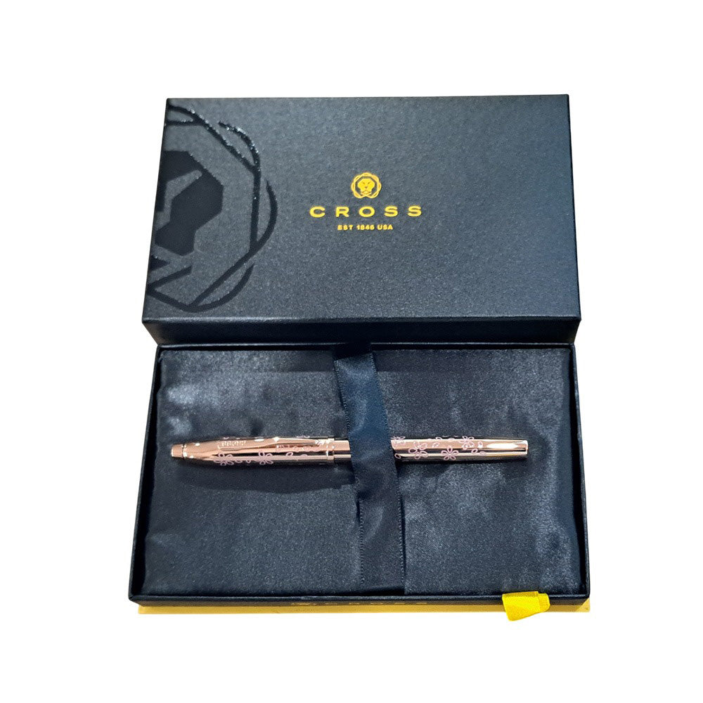 Cross Century II Cherry Blossom Rose Gold Plated Fountain Pen - Stainless Steel Nib