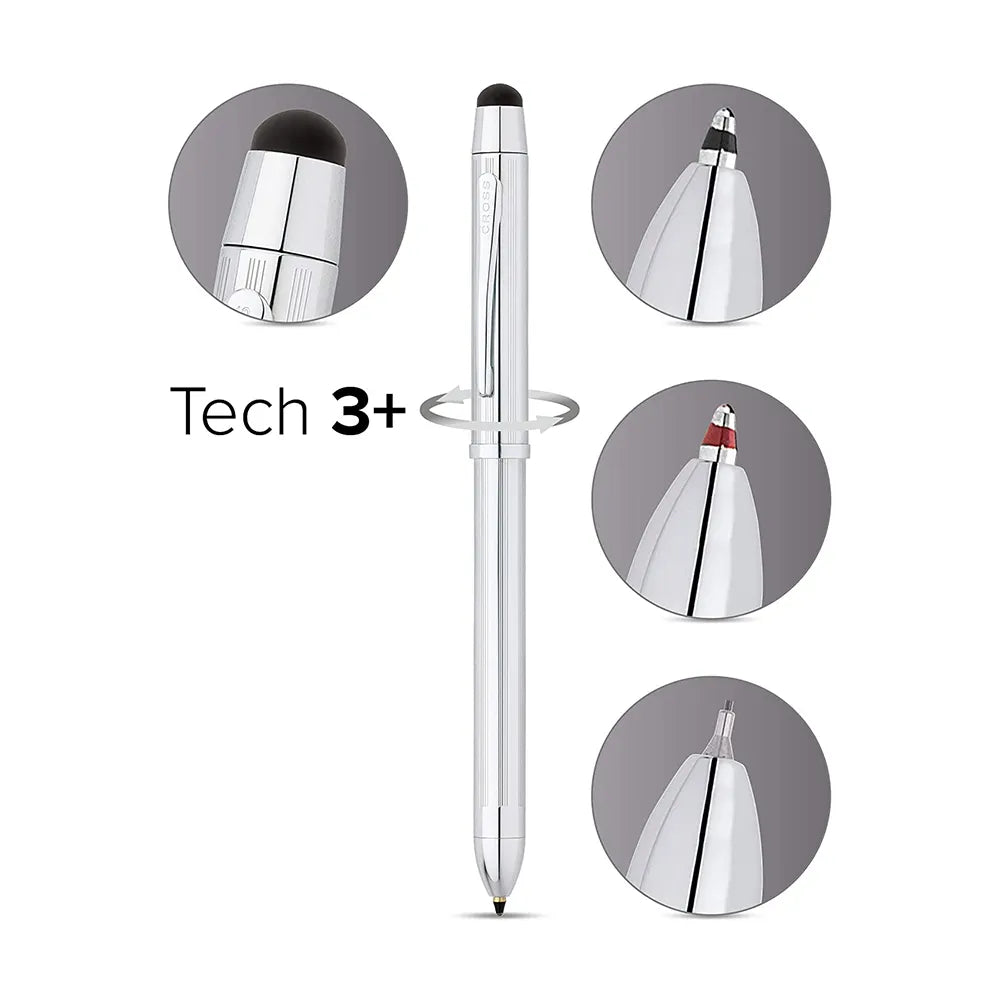 Cross Tech3+ Lustrous Chrome Multifunction Pen