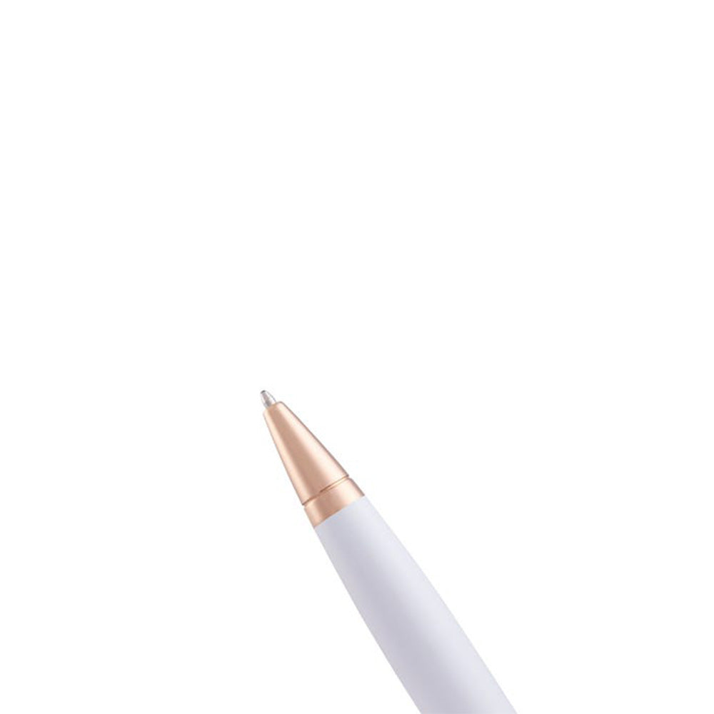 Cross Calais Pearlescent White Lacquer with Polished Rose Gold PVD Trim Ballpoint Pen