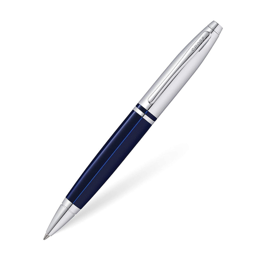 Cross Calais Chrome/Blue Lacquer Ballpoint Pen