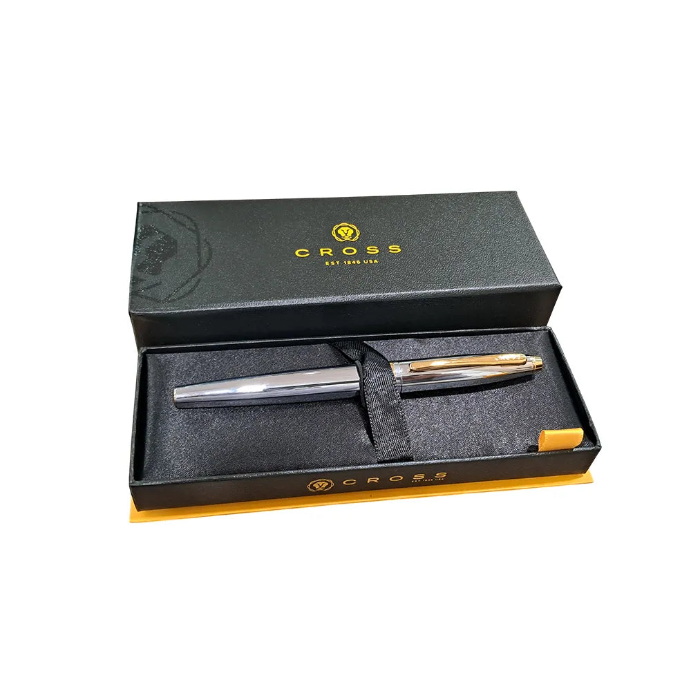 Cross Calais Medalist Chrome with Gold-Plated Trim Fountain Pen 