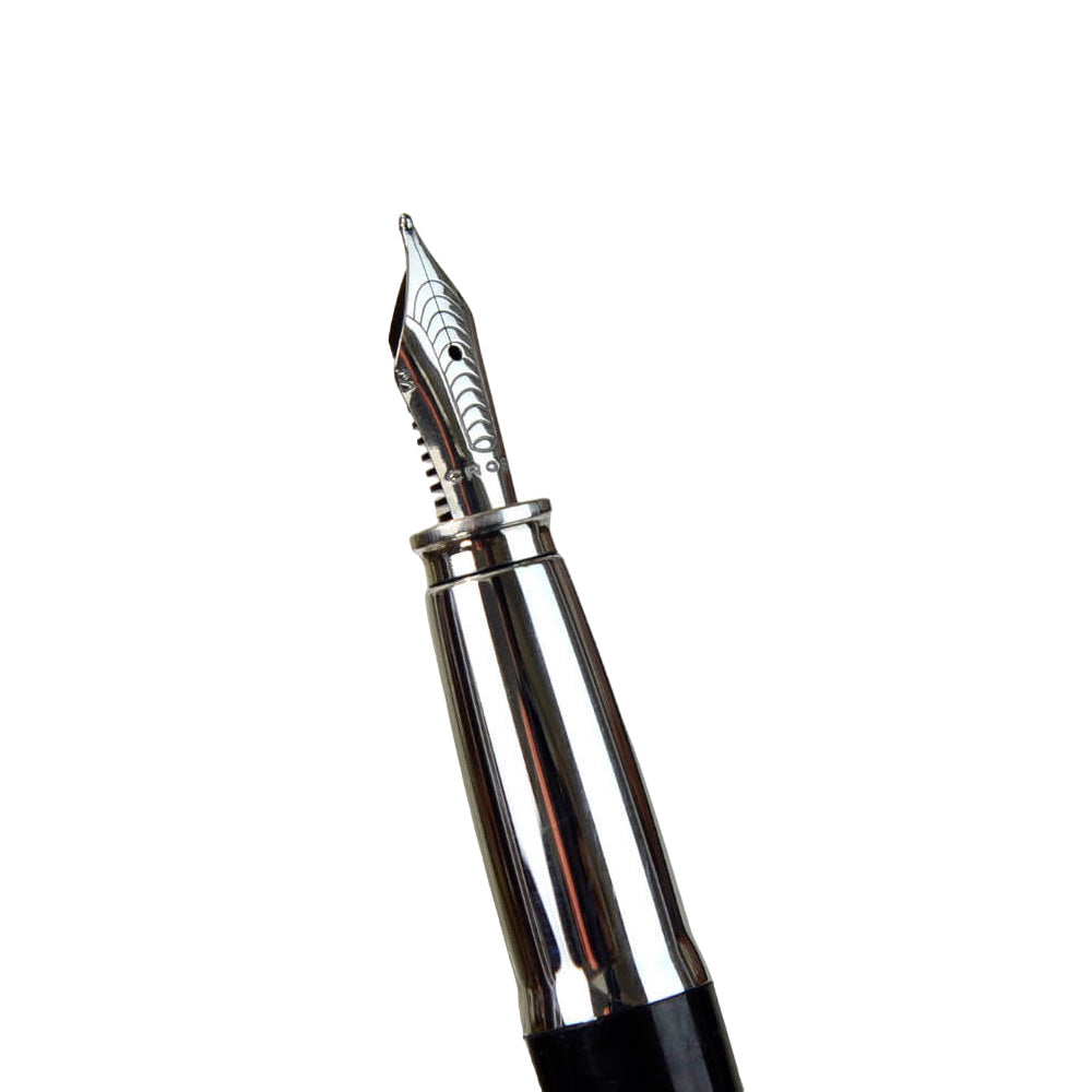 Cross Aventura Onyx Black Resin with Polished Chrome Trim Fountain Pen - Medium Nib