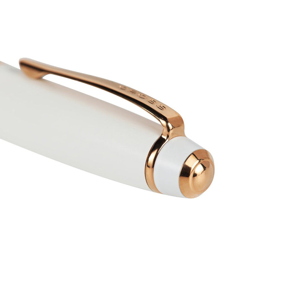 Cross Bailey Pearlescent White with Rose-Gold Trim Ballpoint Pen