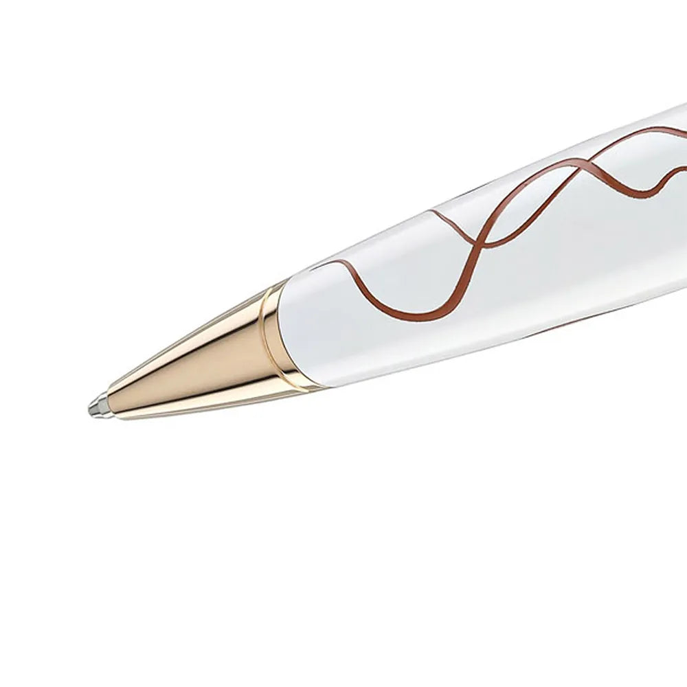 Cross Bailey Zodiac Year of the Horse White Lacquer with Rose-Gold Plated Trim Ballpoint Pen 