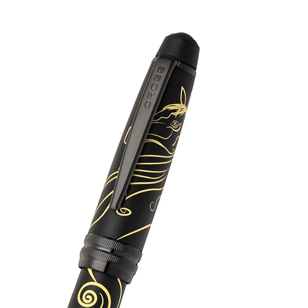 Cross Bailey Zodiac Year of the Horse Matte Black Lacquer with Black PVD Trim Ballpoint Pen