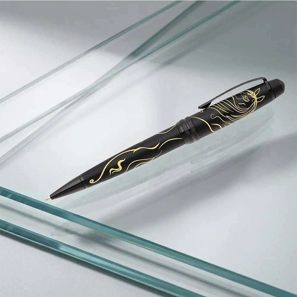 Cross Bailey Zodiac Year of the Horse Matte Black Lacquer with Black PVD Trim Ballpoint Pen