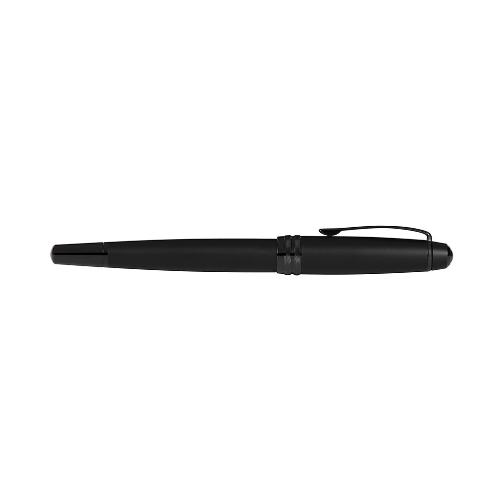 Cross Bailey Matte Black Lacquer with Black PVD Polished Rollerball Pen