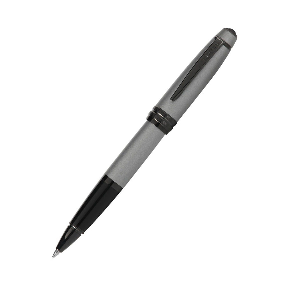 Cross Bailey Matte Gray Lacquer with Polished Black PVD Trim Rollerball Pen