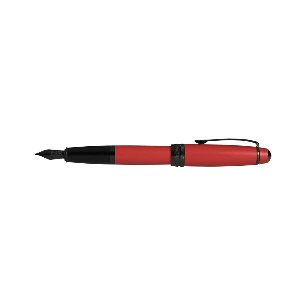 Cross Bailey Matte Red Lacquer with Black PVD Trim Fountain Pen - Medium Nib