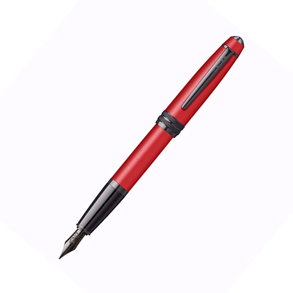 Cross Bailey Matte Red Lacquer with Black PVD Trim Fountain Pen - Medium Nib