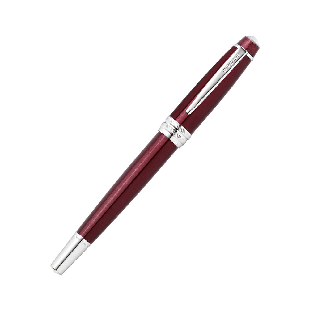 Cross Bailey Red Lacquer with Chrome Trim Fountain Pen - Stainless Steel Nib