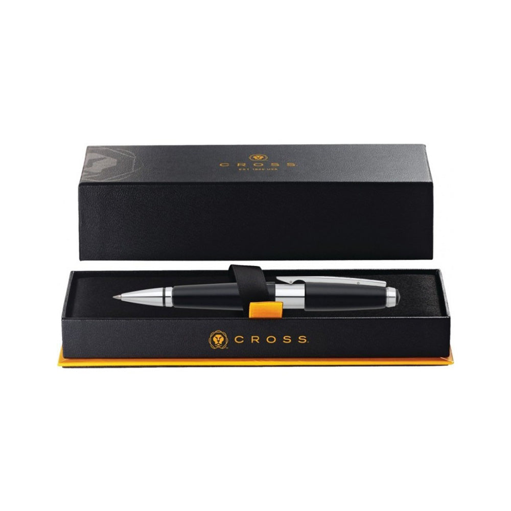 Cross Edge Jet Black/Chrome Rollerball Pen